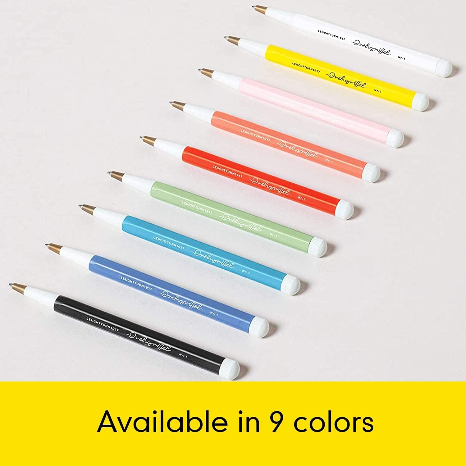 LEUCHTTURM1917 - Drehgriffel Writing Pen (Lemon) - Ballpoint Pen with Royal Blue Ink Included