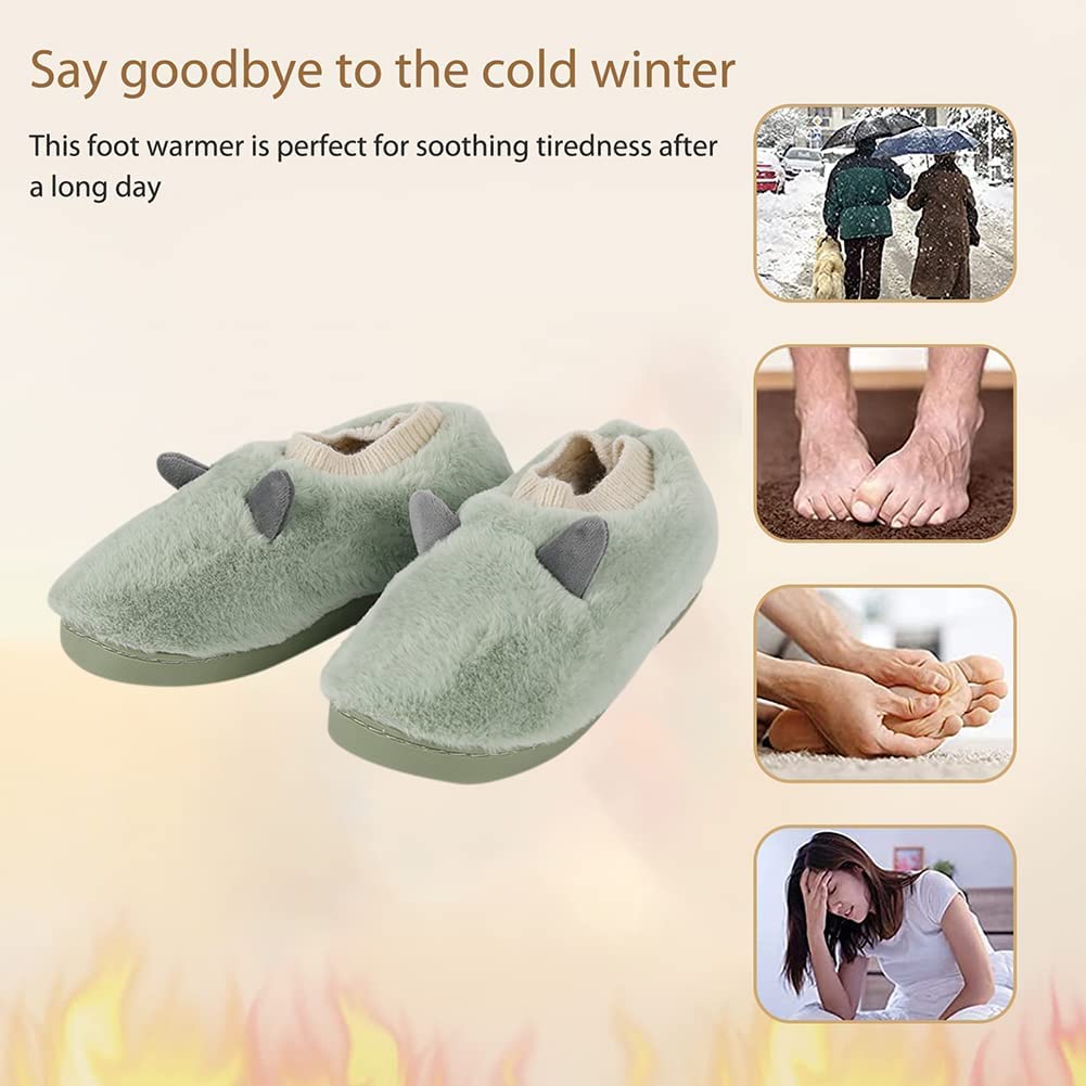 Scaldapiedi Elettrico, Pantofole Riscaldate Ricaricabili, Pantofole Riscaldate for Donna, Peluche Riscaldamento Scaldapiedi USB Riscaldamento Rapido, Pantofole Riscaldamento Elettrico USB Invernale fo