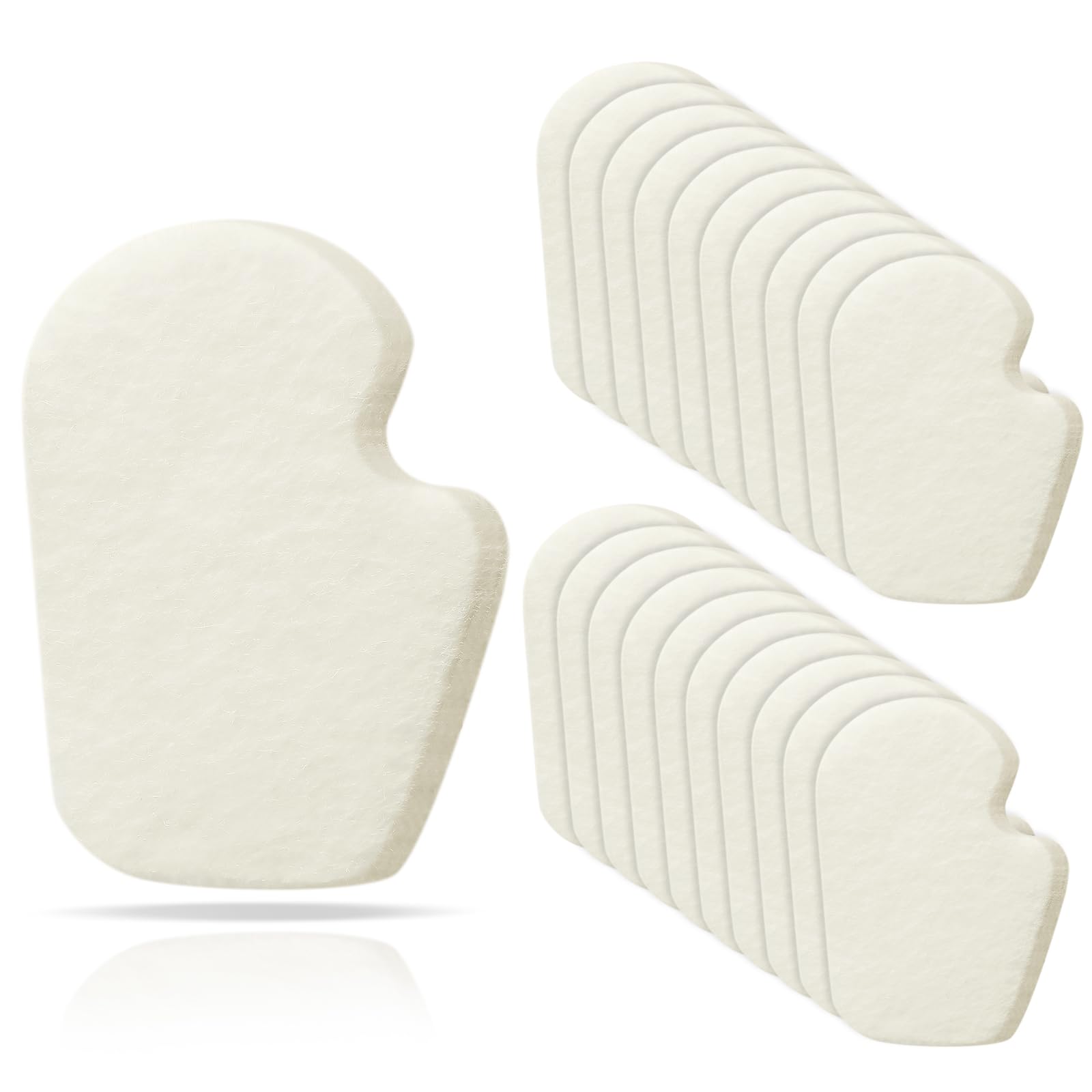 Cutecrop 20 Pcs Sesamoiditis Pads, 1/4" Thick Adhesive Skived Felt Metatarsal Felt Foot Pad for Callus Sesamoiditis Relief Forefoot Cushion Dancers