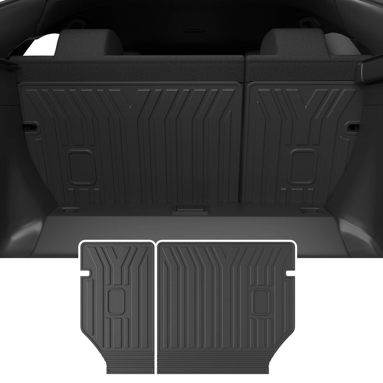 powoq Rear Backrest Mat Compatible with 2022-2024 Honda Civic Hatchback Back Seat Protector Cargo Liner Mat Replacement for 2022 2023 2024 Honda Civic Accessories(Fit Hatchback, Rear Backrest Mat)