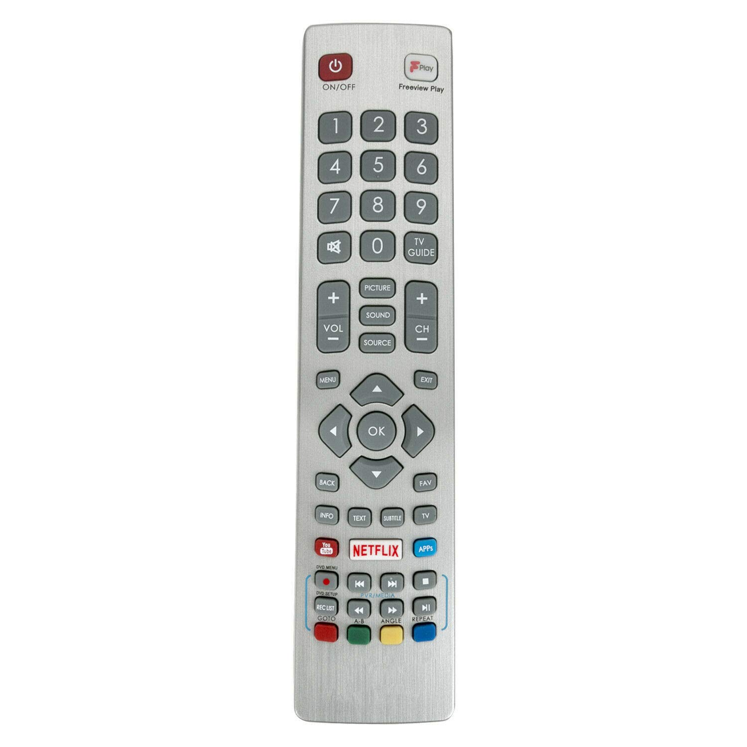 VINABTY SHWRMC0129 Remote Control Replacement - SHW/RMC/0129 Remote Control for Sharp Aquos UHD TV LC-24DHG6001KF LC-32HI5432KF LC-40FG2241KF LC-40FI5242KF LC-48CFG6001KF LC-49FI5342KF LC-50CFG6001KF