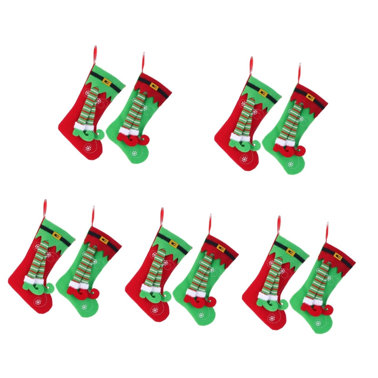 ABOOFAN 10stücke Weihnachtsstrümpfe Bunte Nikolaussocken Zur Dekoration Für Weihnachtsbaum Und Kamin Für Und Süßigkeiten Und Langlebig