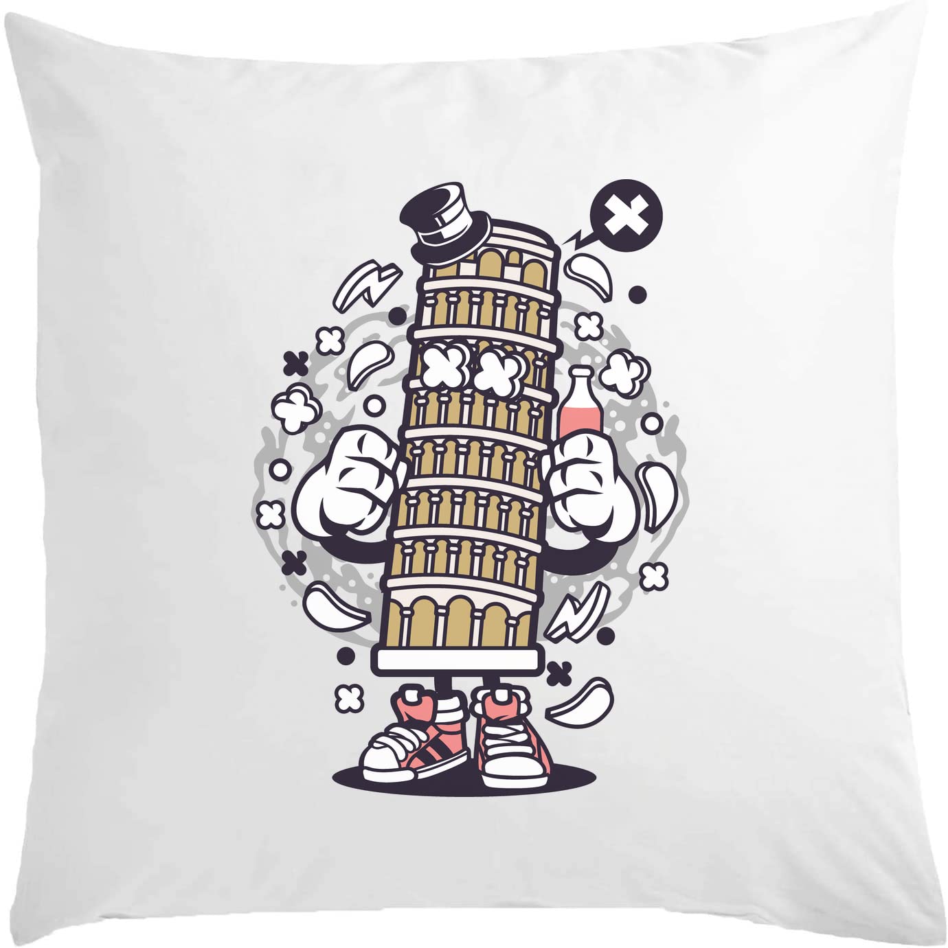 Coussin de piscine hip-hop 40x40 cm aux finitions soignées et rembourrage dense
