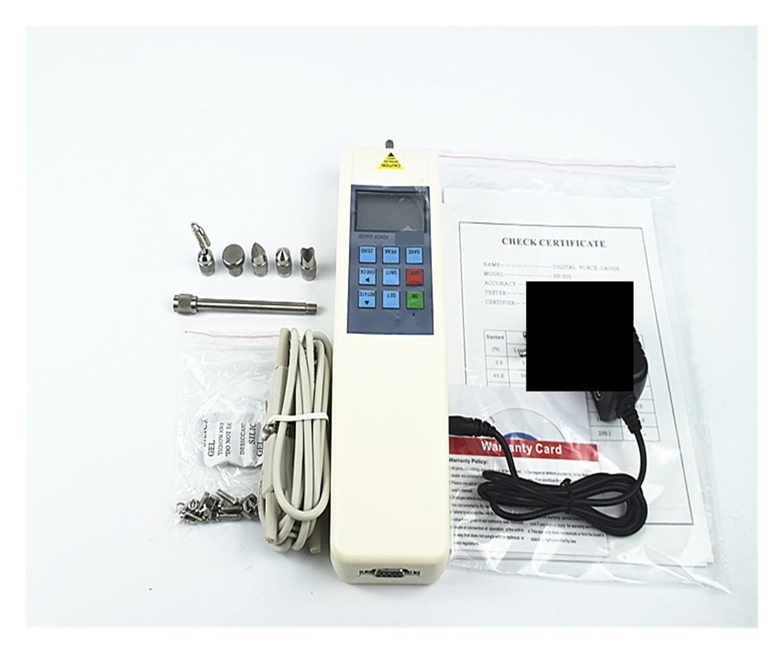 Dinamómetro portátil HF-500, medidor digital de empuje y tracción con pantalla LCD for pruebas tensión compresión en laboratorio Alta precisión, bajo error(1000N)
