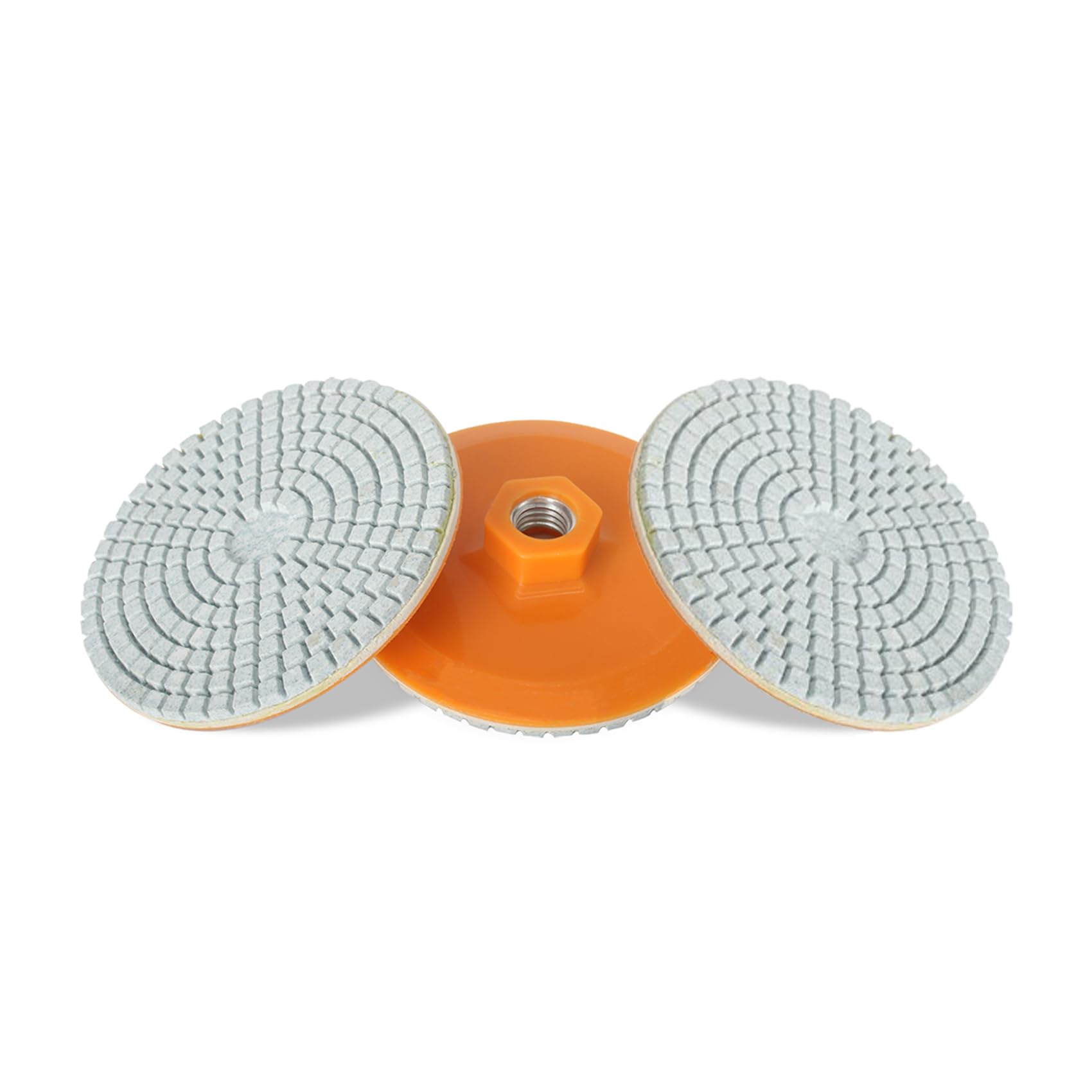 Dovishire 4 Inch Diamond Polishing Pads (3 Pack) for Angle Tiles Grinder & Polisher, 100mm Wet Dry Monoblock Construction M14 Porcelain Polishing Pads for Tile/Stone/Glass Edge Trimming & Polishing