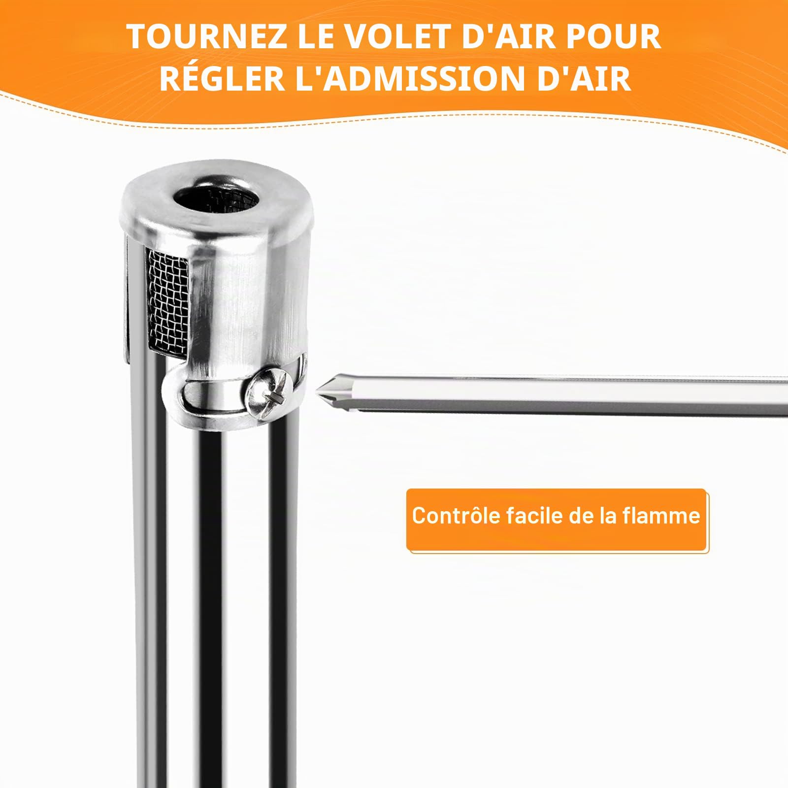 GFTIME Universal 31 à 44 CM brûleur et 30 à 72 CM Plaque chauffante pour Char-Broil, Landmann, Barbecook Siesta, Rösle Vision, Outback Spectrum, Campingaz, Nok 4, pièce de Rechange réglable, 4 Paquet