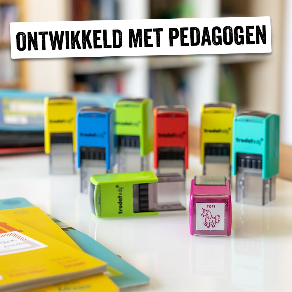 Timbro Motivazionale Trodat Edy - Unicorno TOP! Per Insegnanti, Autoinchiostrante Rosa - Foto 12