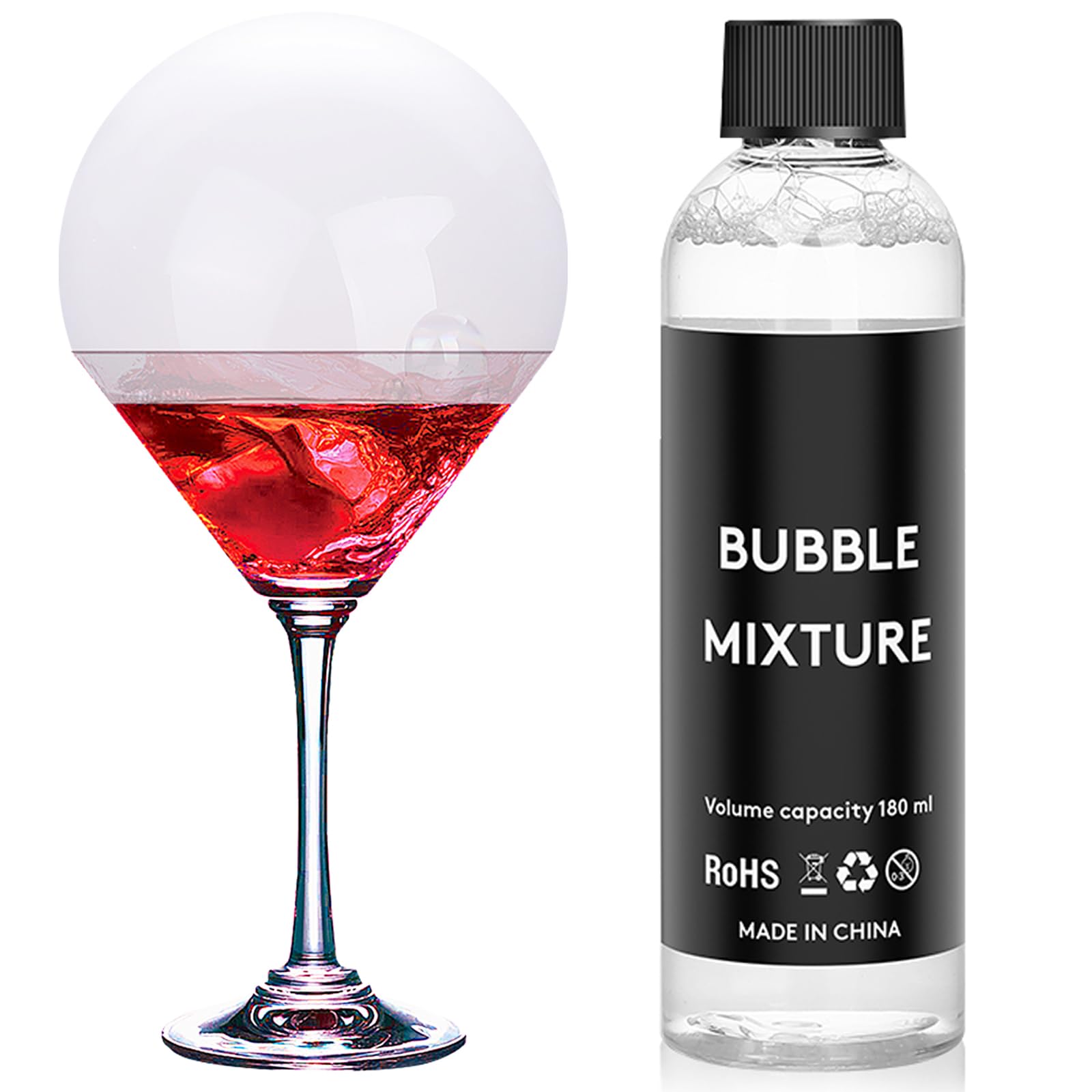 Pistola de Humo para Cócteles Accesorios, 180 ml, Mezcla de Burbujas