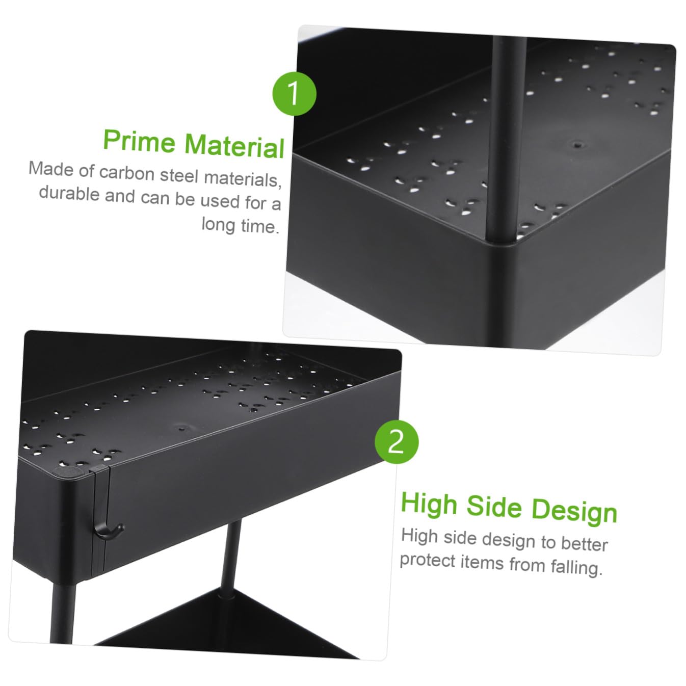 SOLUSTRE Scaffale Portaoggetti Sottolavello Cucina Organizer per Condimenti e Utensili in Acciaio al Carbonio Resistente Elevate capacità Carico per Armadi e Dispense
