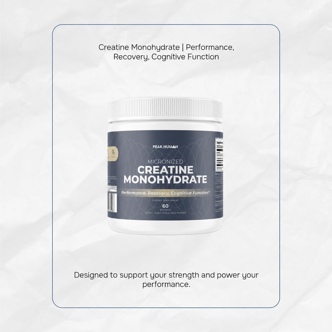 Creatine Monohydrate Powder, Pure Unflavored Creatine Powder, Supports Strength, Lean Muscle, & Recovery for Men & Women, Labs