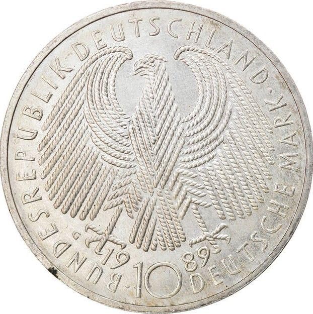 1989 G 10 Mark West German Silver Coin - Celebrating "40 Years Of Freedom" In Free Anti- Communist West Germany - Monetized And Guaranteed By The German Government