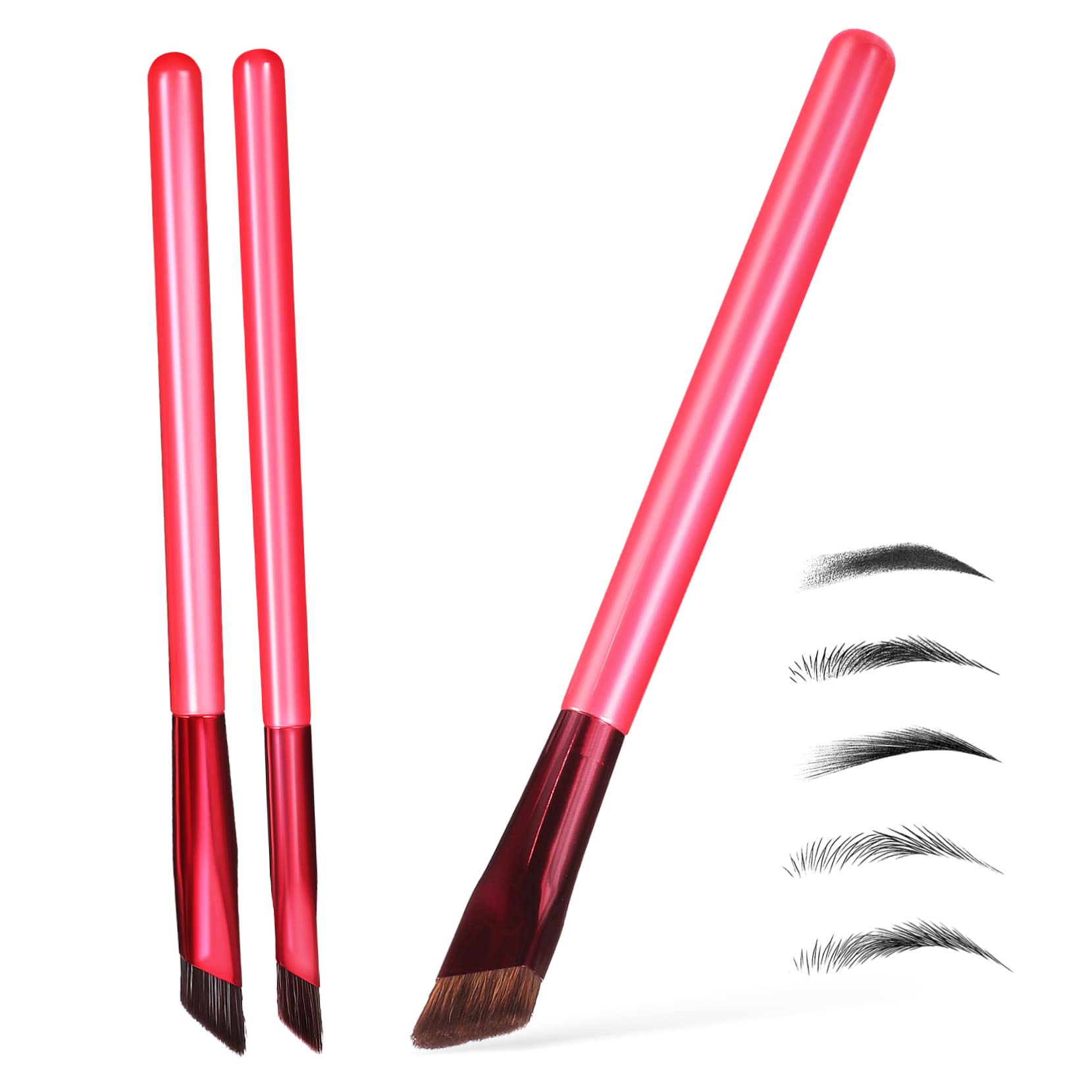 VALICLUD Professional Eyebrow Brush Set 5 Angled Brushes Makeup Tools Brow Powder Mascara for Girlfriend