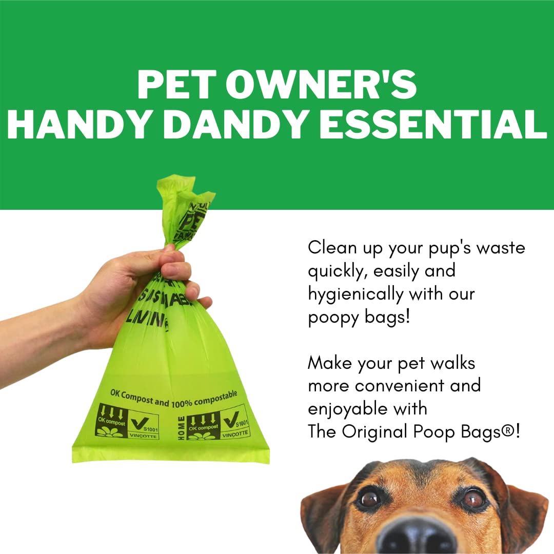 The Original Poop Bags – Natural Pet Partners Commerciale Compostabile Bulk Intestazione Piatto Pull Strap Sacchi - 3.200 Sacchetti