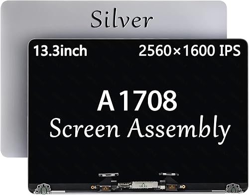 A1706 A1708 Reemplazo de pantalla para MacBook Pro A1706 A1708 EMC 3071 EMC 3163 EMC 3164 Pantalla LED LCD completa MLH12 MQ012 MNQF2 MPXV2 Plata
