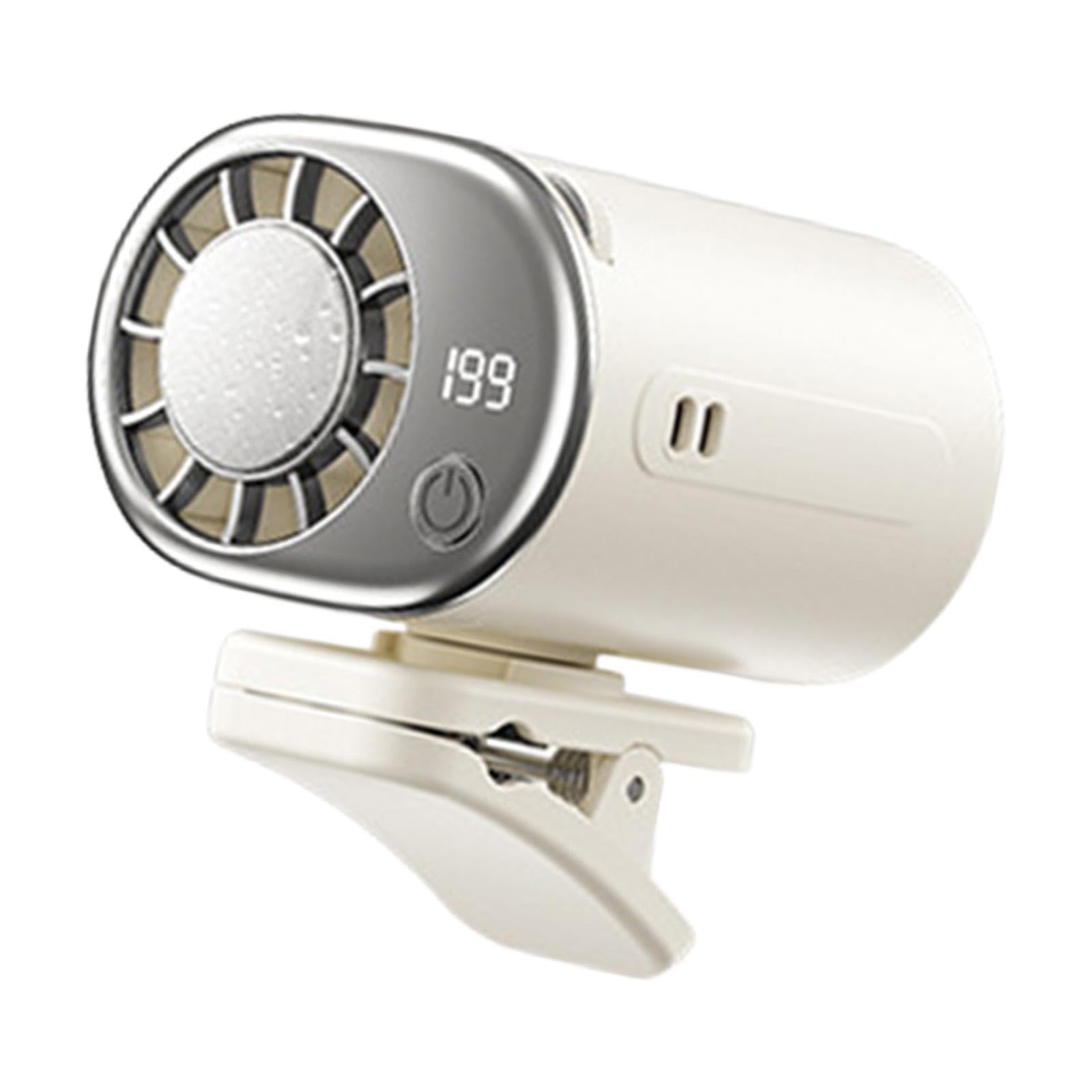 Ventilateur de voiture portable anti chaleur écran rotatif 360 blanc camping
