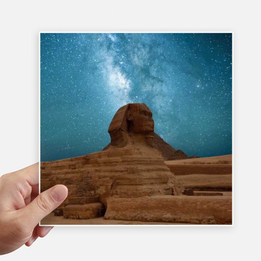 Pegatinas de 20cm cuadradas diseño cielo azul y tierra con alta definición set de 4