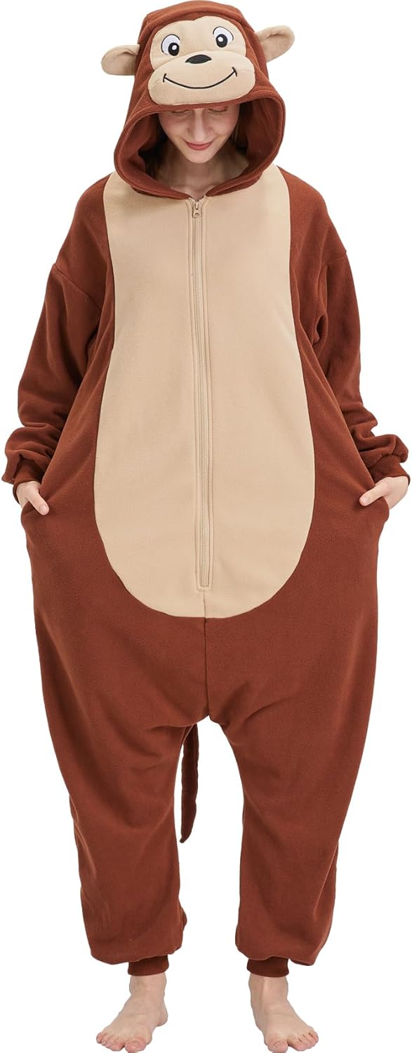 Adult Animal Onesie Halloween Costume One-Piece Cosplay Pajamas for Women and Men - Image 4