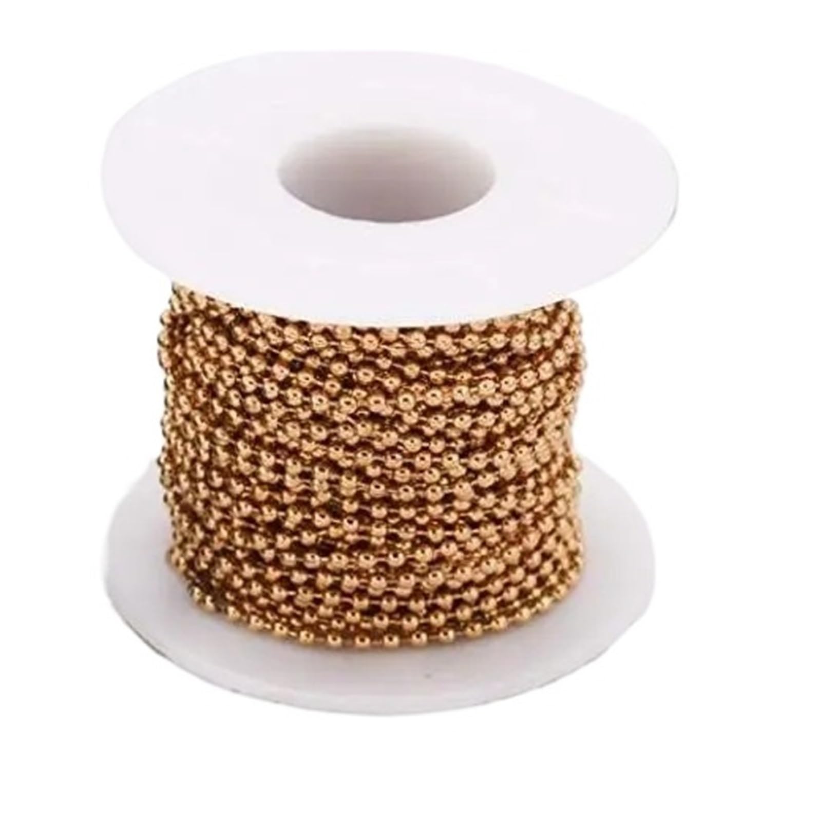 Łańcuszki kulkowe, Półprodukty do biżuterii z łańcuszkiem kulkowym 5 metrów 2,4 mm 3 koraliki(3mm wide)