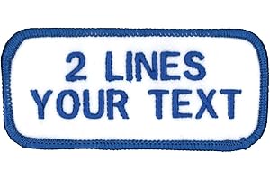 2 Line Name Patch Sew On Uniform Work Shirt