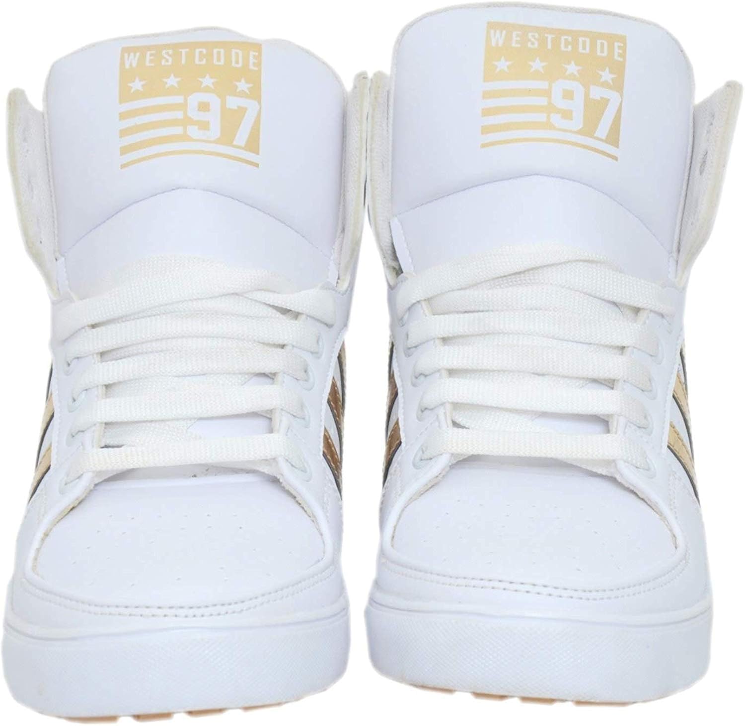 West Code Mens Fashion Sneakers 6030-G-White