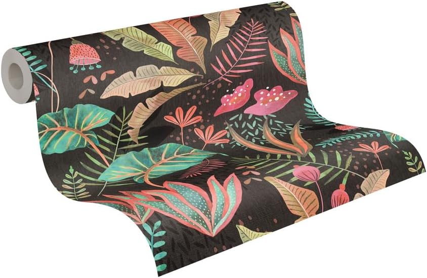 Livingwalls Wallpaper Floral Design - Green, Beige - Flower Wallpaper 395.99in x 20.87in Made in Germany - 393481