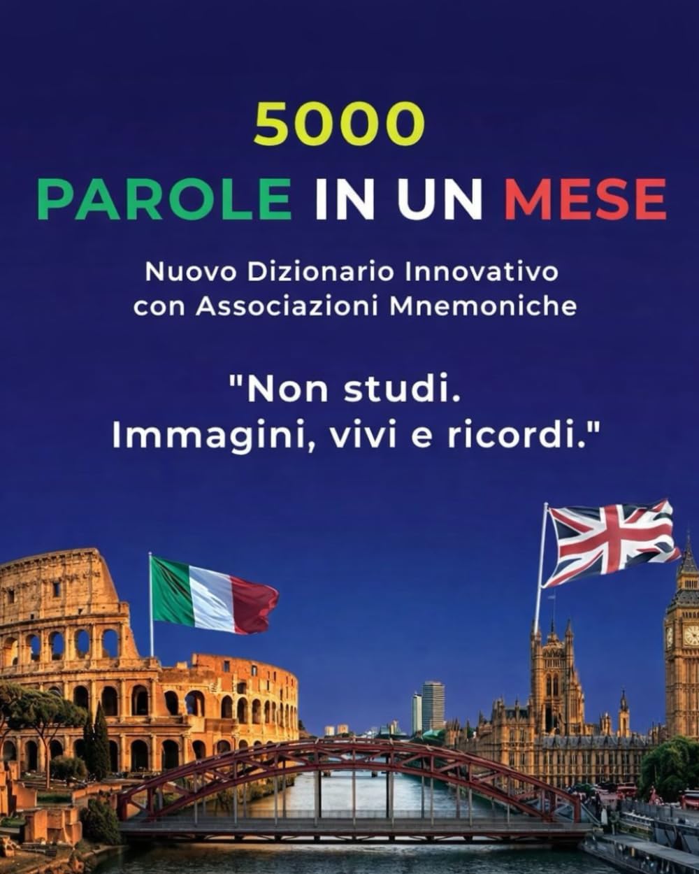 5000 Parole Inglesi in un Mese Dizionario Mnemonico: Impara l’Inglese 30 Volte Più Velocemente con il Metodo Visivo (Edizione Italiana)