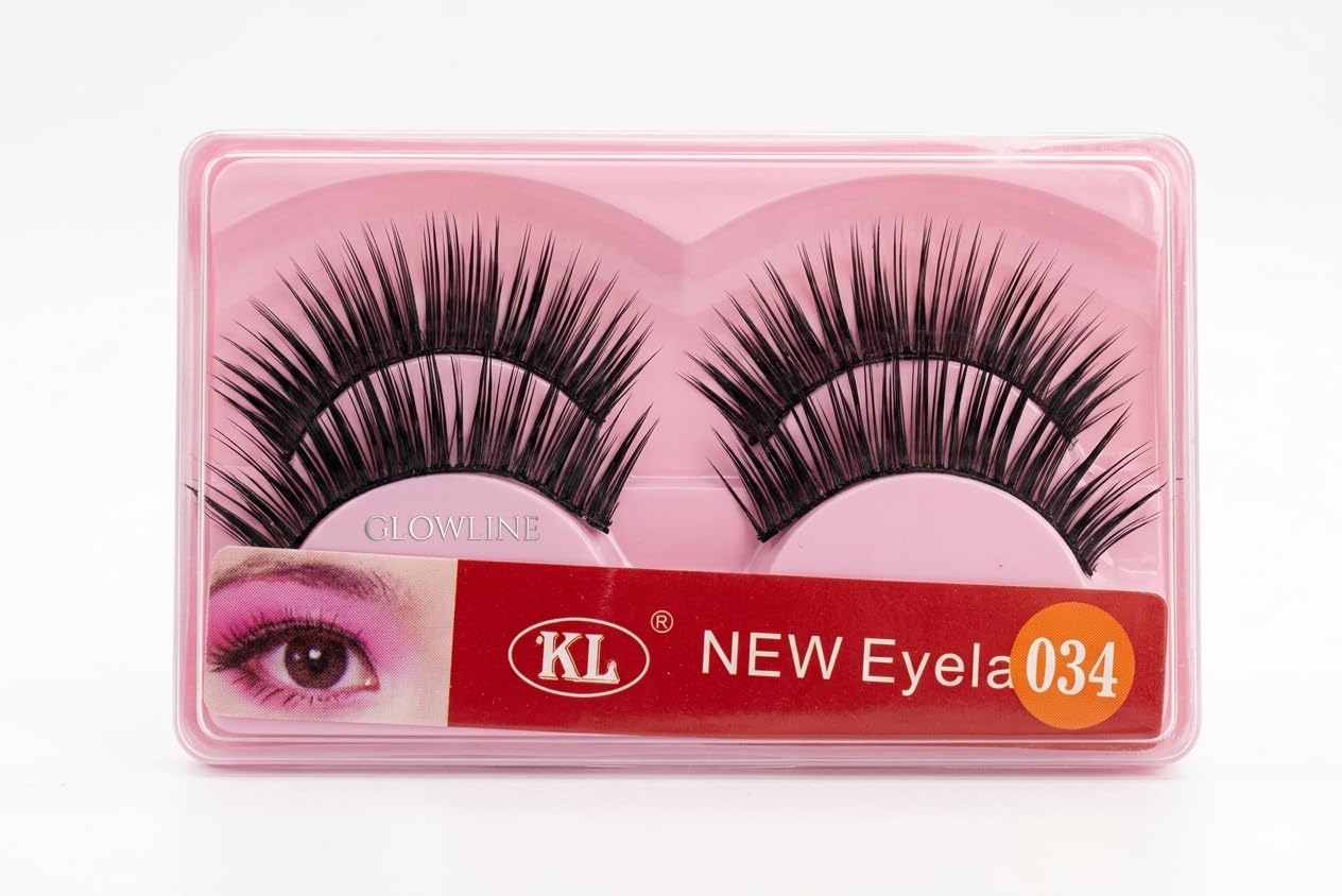 New Eye 034 False Eyelashes (3 Pairs Pack) | Natural Looking, Reusable & Lightweight Fake Eye Lashes Kit | Professional Volumizing Eye Makeup Extensions for Women & Girls-image-18