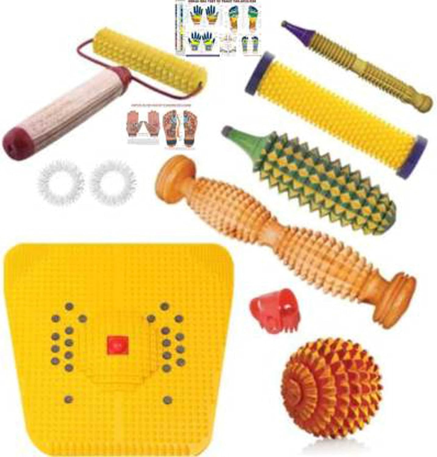 MANAV Acupressure Products Magnetic Wooden Foot Roller Acupressure Stress Mat Kit (B0BXB3Z96M) Amazon Price History, Amazon Price Tracker