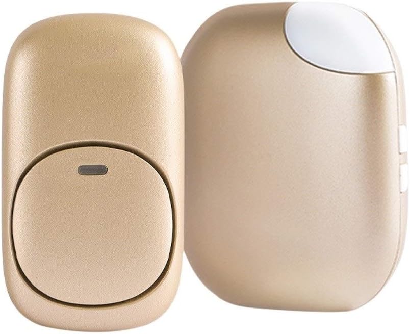 Waterproof Wireless Doorbell Wireless Doorbell Kit Can Operate 900 Meters of 38 Melody Door Open Chime (Color : Gold B) (Gold a)