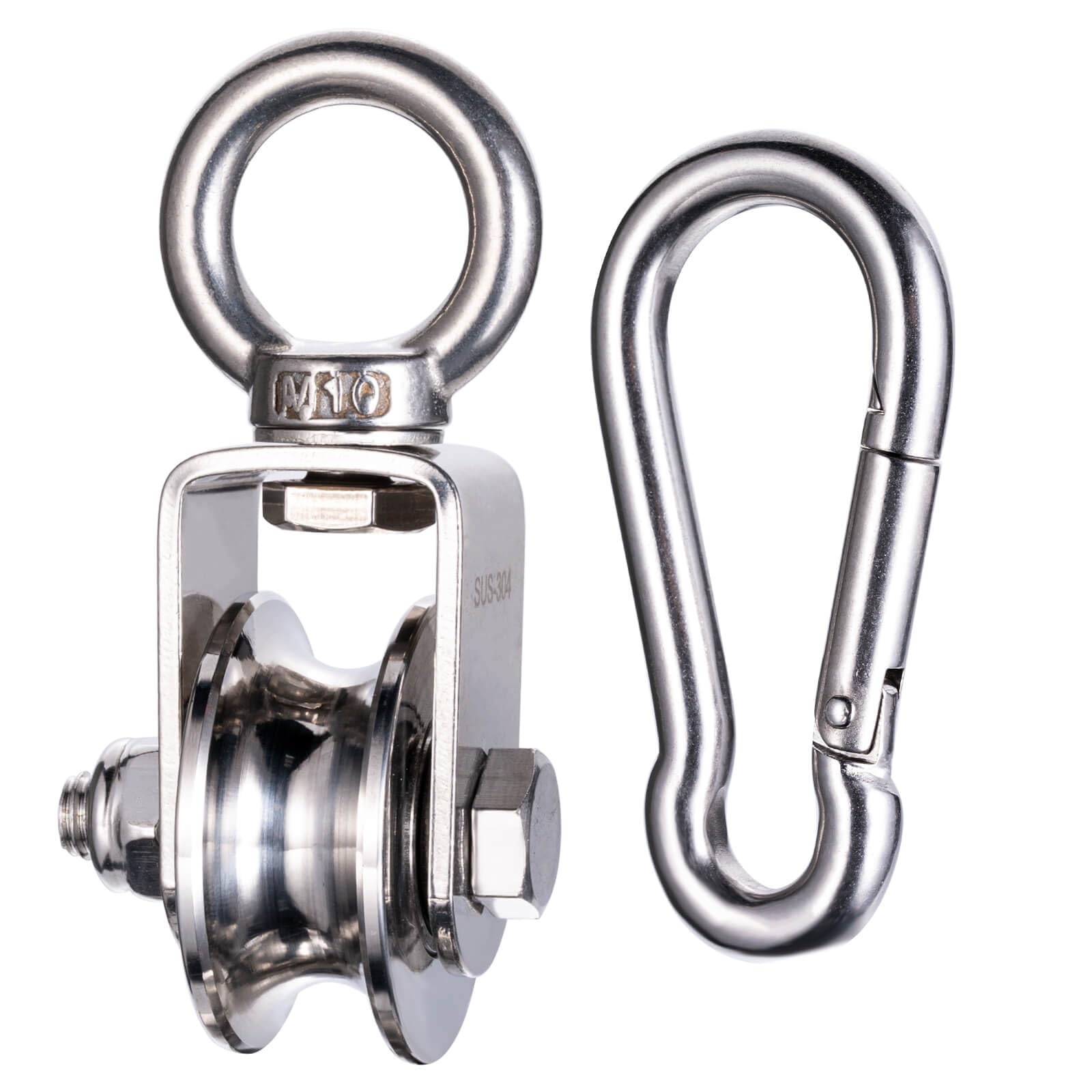 KCNOFNC Heavy Duty Cable Single Pulley Block Wheel with Clip for Wire Rope with Ball Bearings, DIY Pulley System for Gym Equipment Workout, Winch,