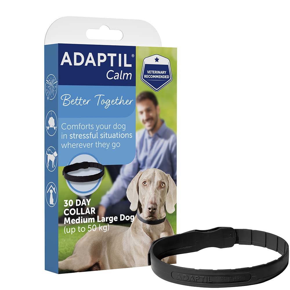 ADAPTILCalm-On-The-Go Collar For Dogs Medium / Large, Adaptil Calming Dog Collar Helps Reduce Dog Anxiety With Natural Pheromones, Dog Calm Collar Helps To Reduce Stress And Behavioural Issues