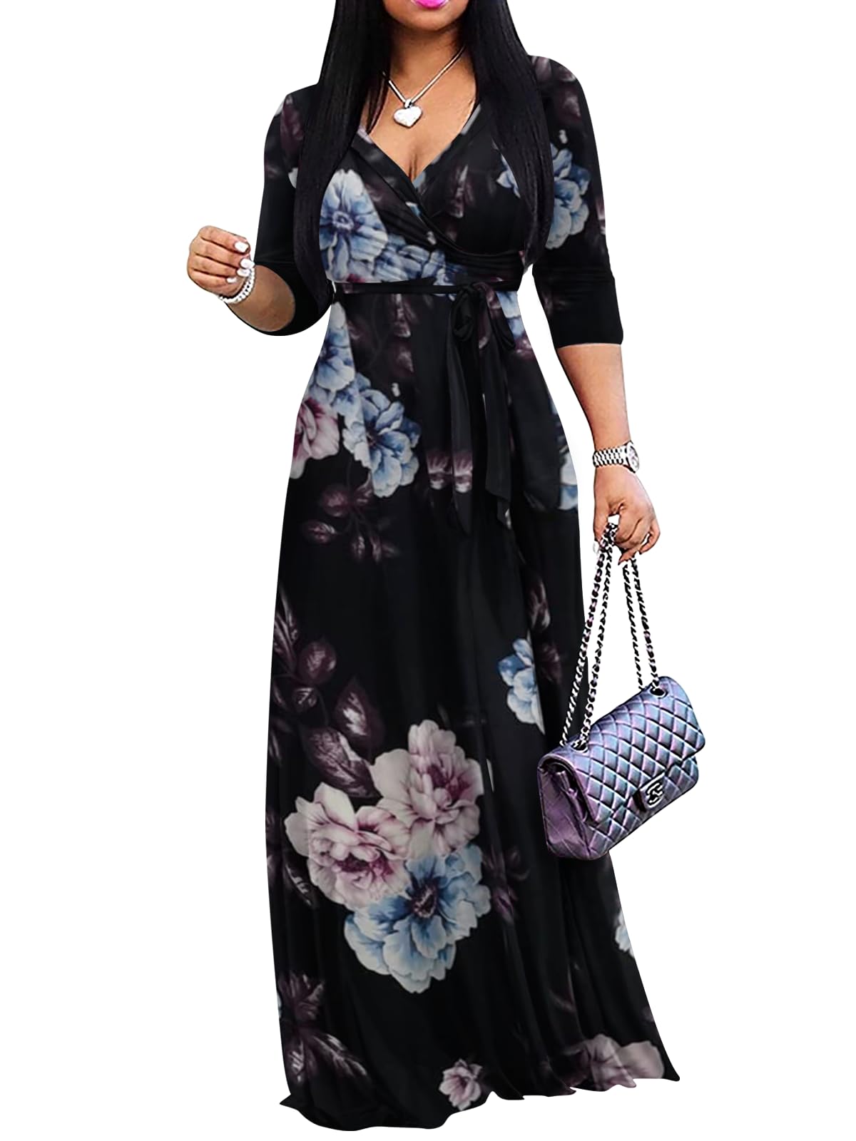 Yajedo Womens Plus Size Maxi Dress
