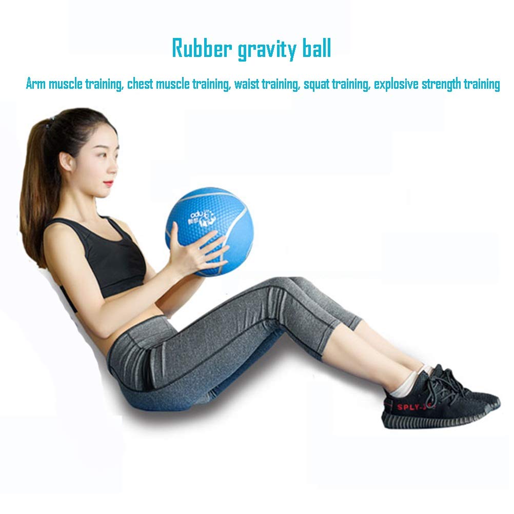 AGYH Pelota Medicinal Caucho Medicine Ball, Bola De Gravedad Bola De La Aptitud, Cintura Y El Abdomen Ágil Entrenamiento De Los Músculos, con La Boquilla Anti-Fugas, 1-10kg (Size : 1KG)