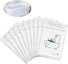 10PCS Quality Disposable Bathtub Cover Liner Bag Portable Heat-Resistant, Large Thickened Bath Tub Lining Film for Home Travel Hotel Bathtubs Salon SPA (260cmx 120cm), Each Individually Packaged