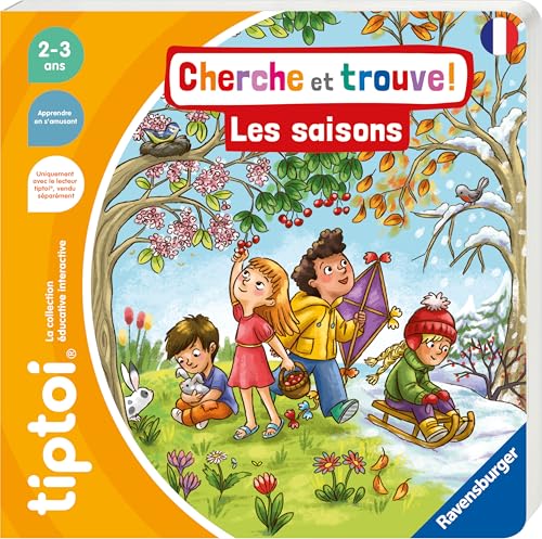Ravensburger - tiptoi® - Livre interactif - Cherche et trouve - Les saisons - Jeu éducatif électronique, sans écran - A partir de 2 ans - version française - 13099009