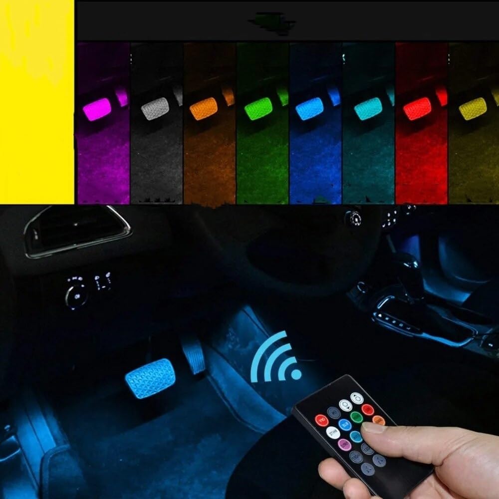 Colorful Car LED Lights: Multicolor Music Car Strip Light Under Lighting Kit with Sound Active Function Car Lights for Interior, Vibrant LED Strip Lights for Cars (48LED Cigar Lighter)