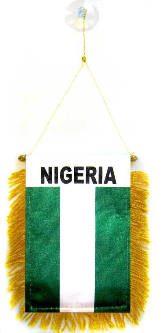 AZ FLAG Nigeria Pennant 4x6 in Nigerian 100D Polyester Suction Cup