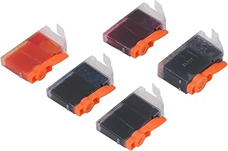 Ink Cartridges, Printer Ink Cartridges Large Capacity Ink Cartridges Stable Printing Refill Ink Cartridges Compatible Refill, Printer Ink & Toner (5 Colors(PGI‑5BK CLI‑8BK C M Y))