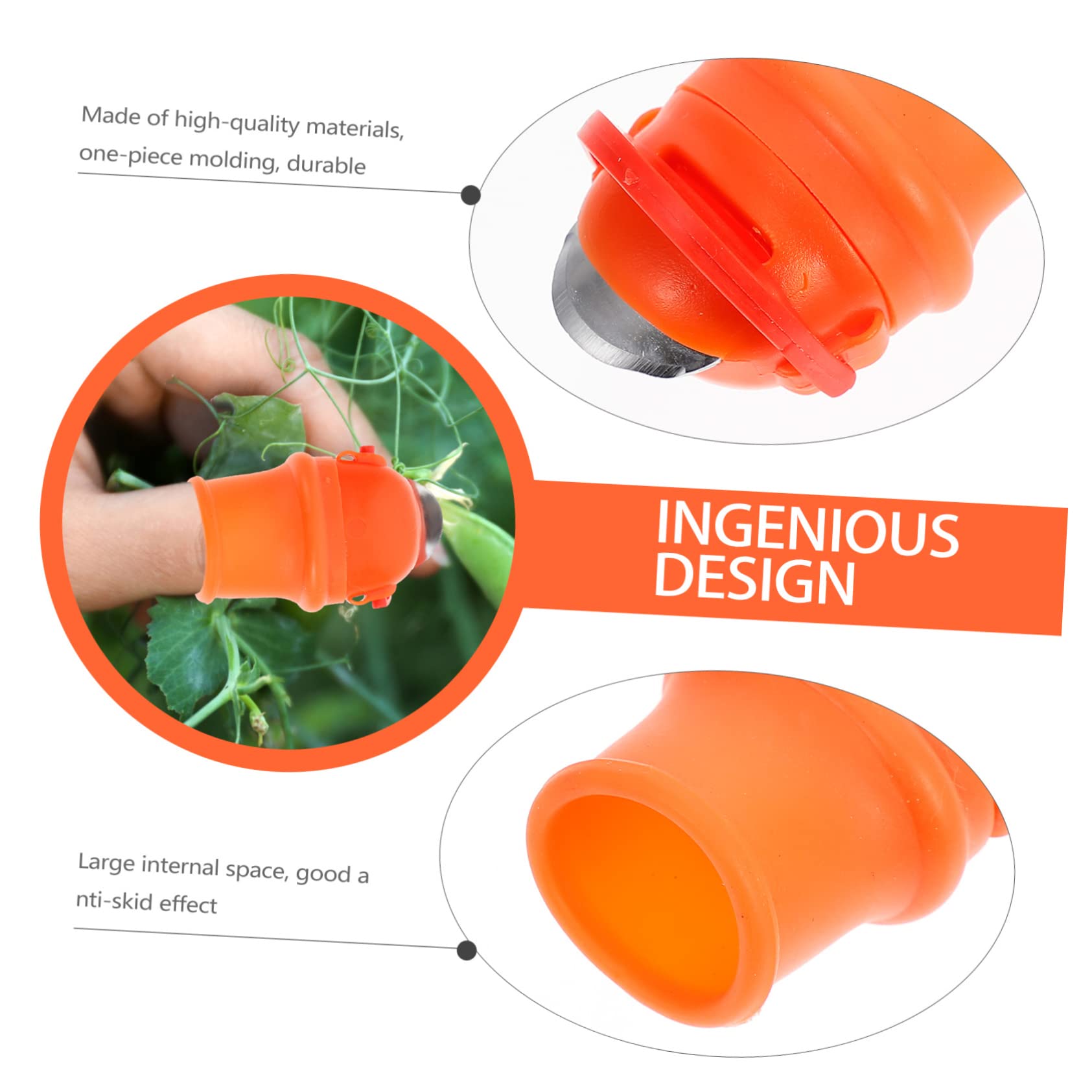 Mikikit Silicone Pepper Picker Gardening Tool Set Thorn Cutter Plant Thumb Knife for Easy and Efficient Harvesting