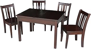 International Concepts Table With 4 San Remo Juvenile Chairs, Rich Mocha