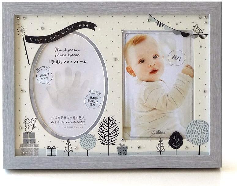 色 Pink Seven S ベビーフレーム 粘土 足形 汚れない 手形 Home 置き掛け兼用 赤ちゃん