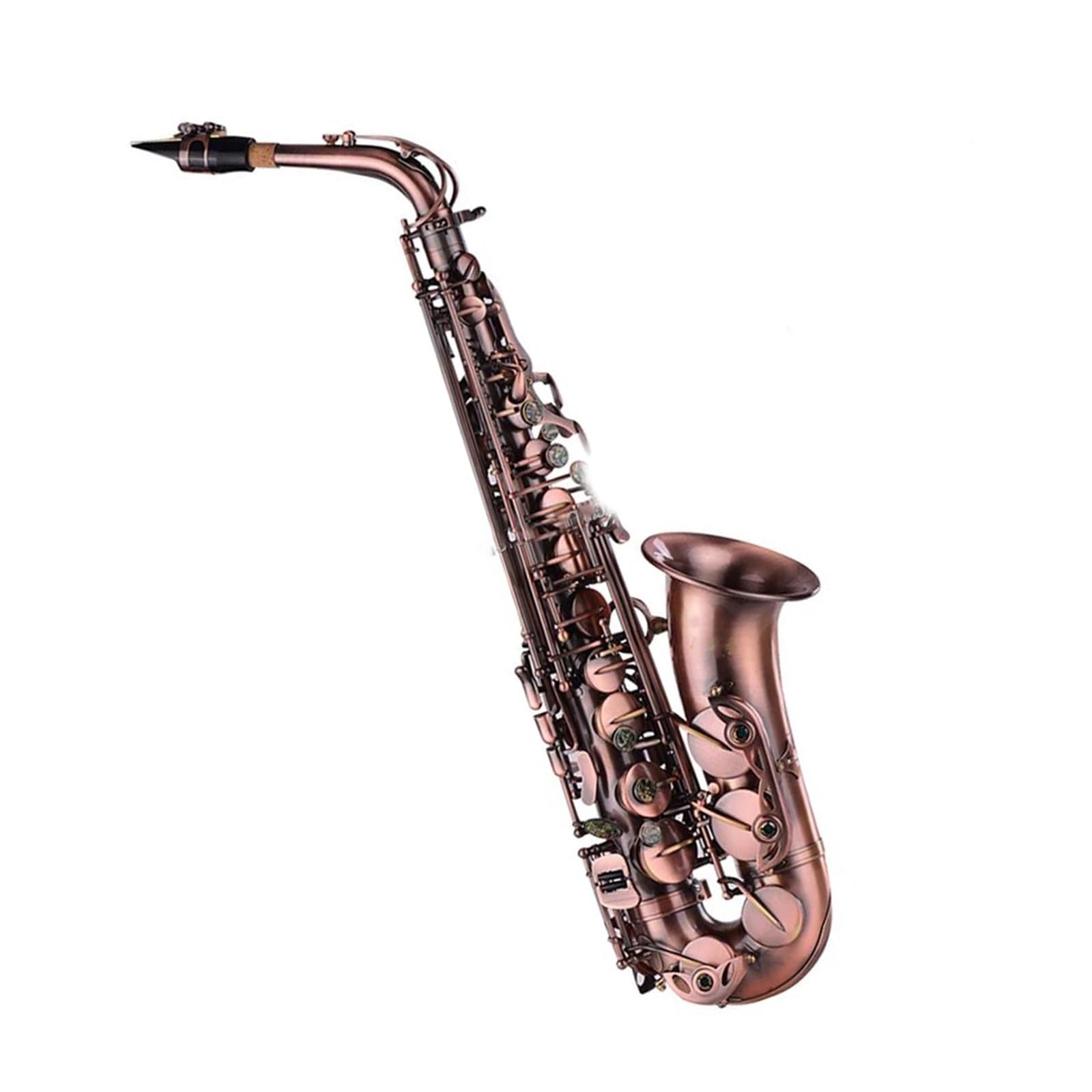 Czerwony Miedziany Saksofon Altowy E Tune Rzeźbiony Instrument Dęty Z Drewna Saksofon