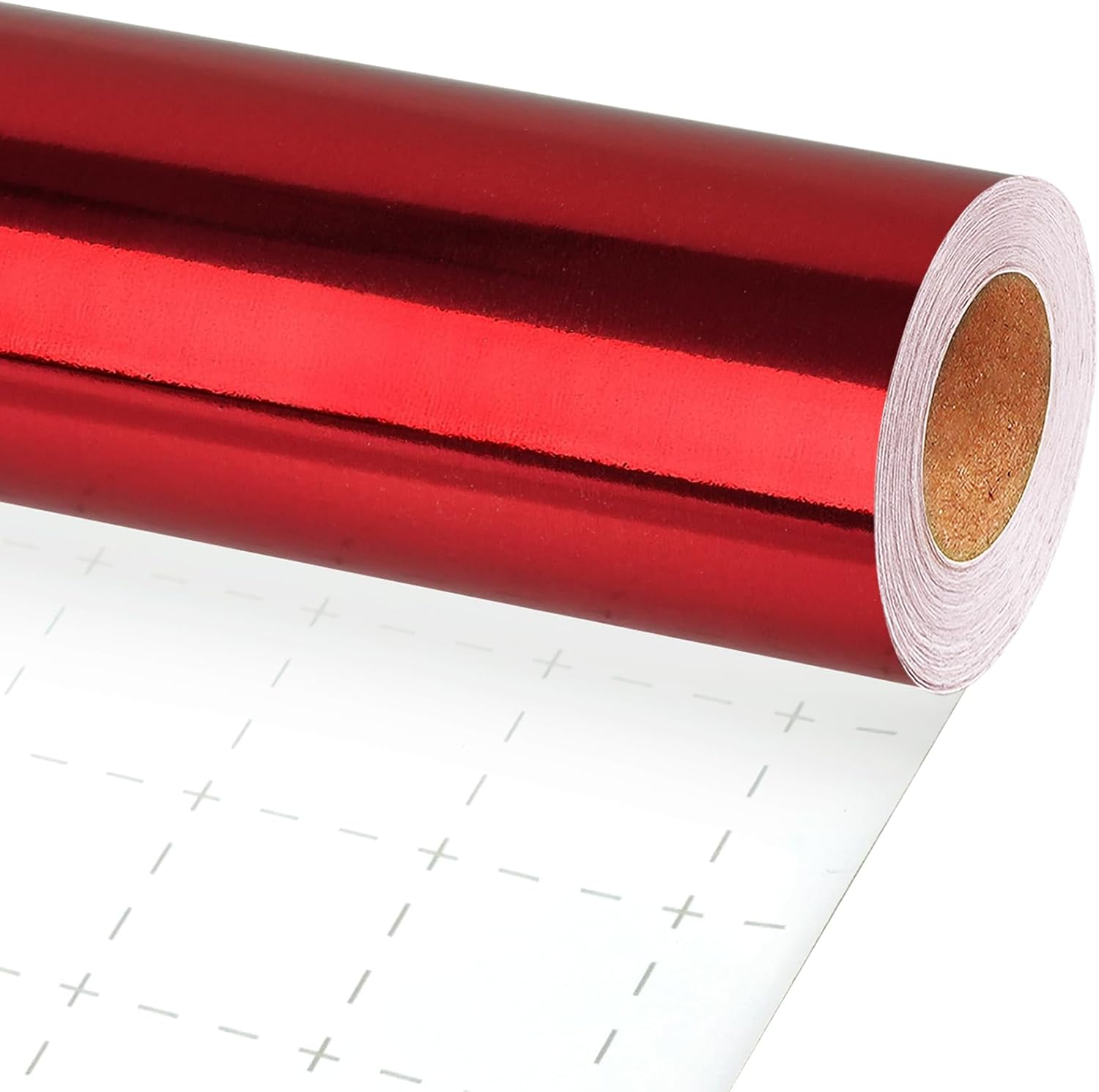 LaRibbons Red Metallic Wrapping Paper, 17 Inch X 40 Feet (56.6 sq.ft) Solid Color Paper Roll, Gift Wrapping Paper Rolls for Wedding, Birthday, Christmas, Baby Shower Red 1 roll (Pack of 1)