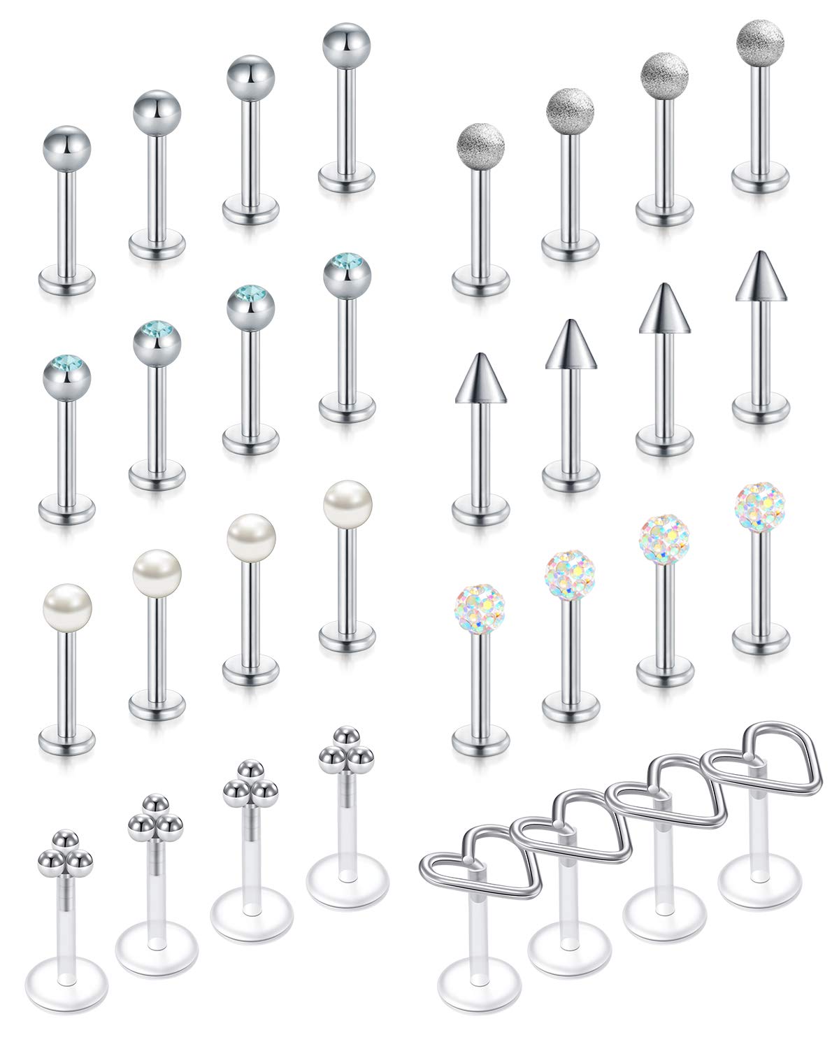 AVYRINGLip Rings - Medusa Piercing Jewelry - Labret Studs - 16g Lip Piercing Jewelry - Tragus Helix Piercing Jewelry - Cartilage Earrings