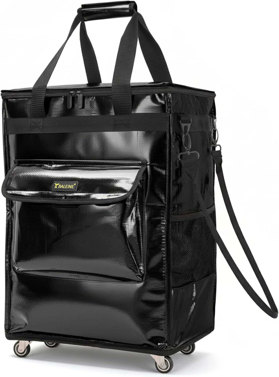 BALEINE Reusable Grocery Bags on Wheels, Rolling Tote Bag, Shopping Trolley, Large Backpack Shopping Carts for Groceries