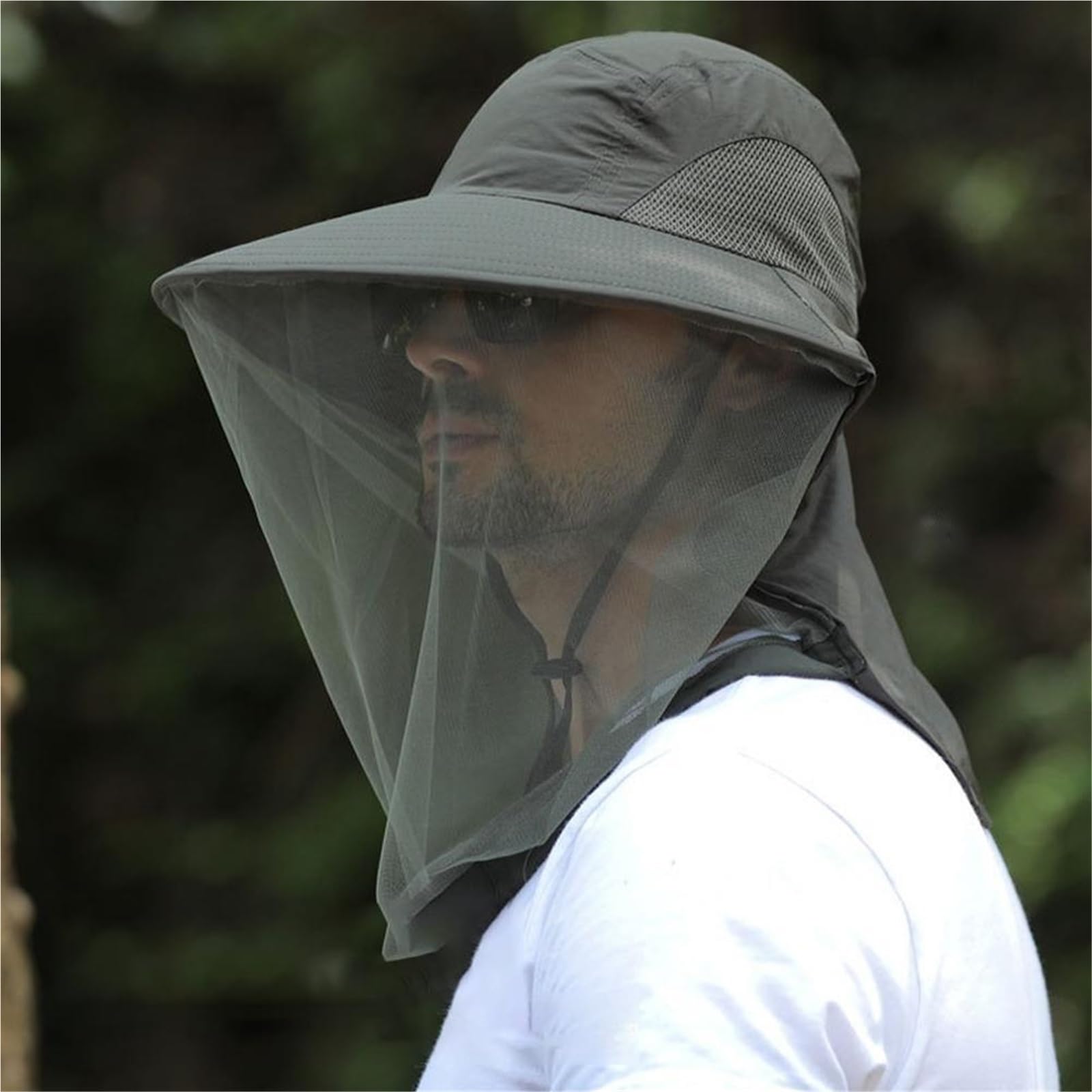 Cappello da campeggio con rete antizanzare, Cappello Mosquito Face Neck ion da pescatore unisex Multicolor | Color 4
