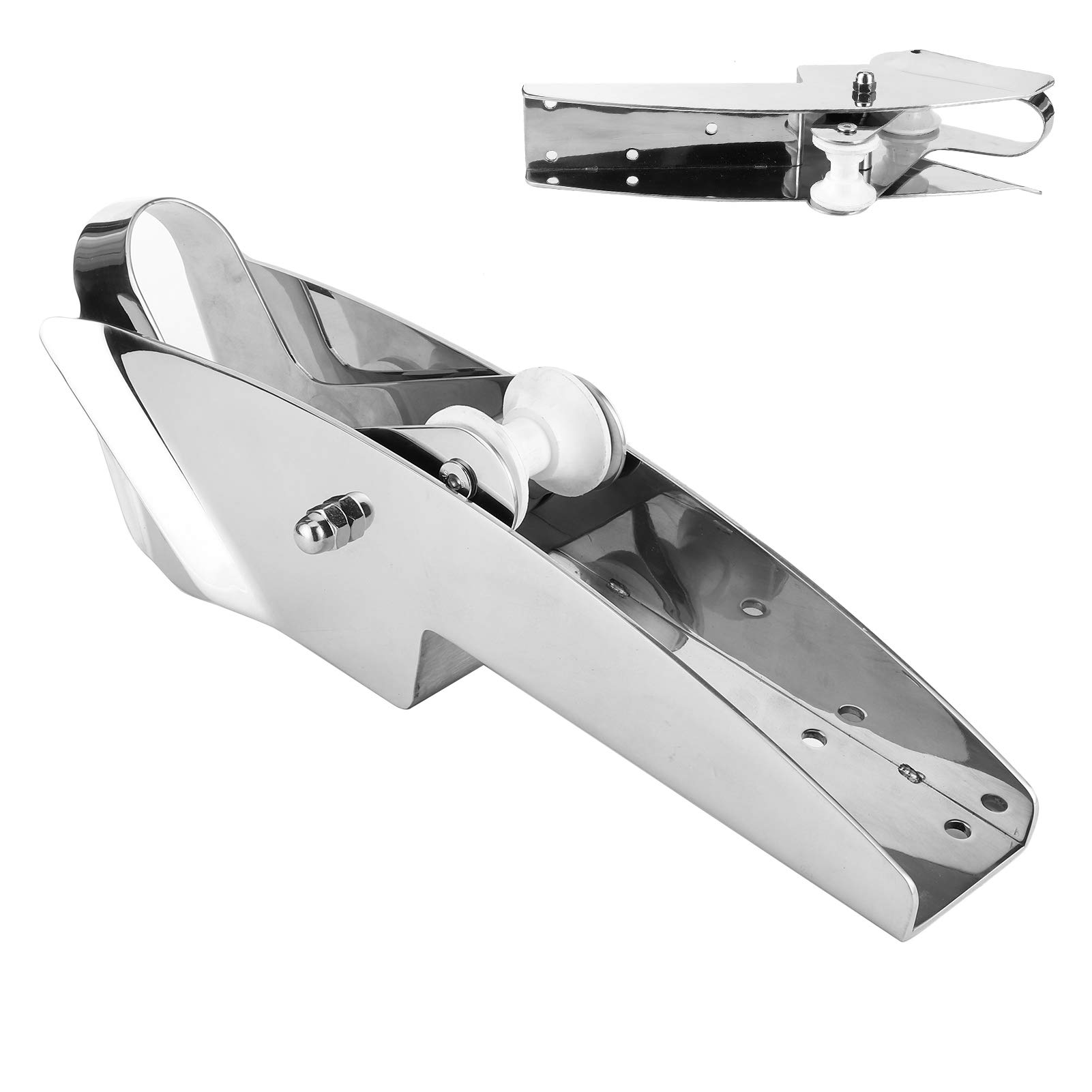 EBTOOLS Rodillo de ancla de acero inoxidable, rodillo de ancla de proa de barco Acero inoxidable 316 7,5-15 KG para accesorio de hardware de barco marino