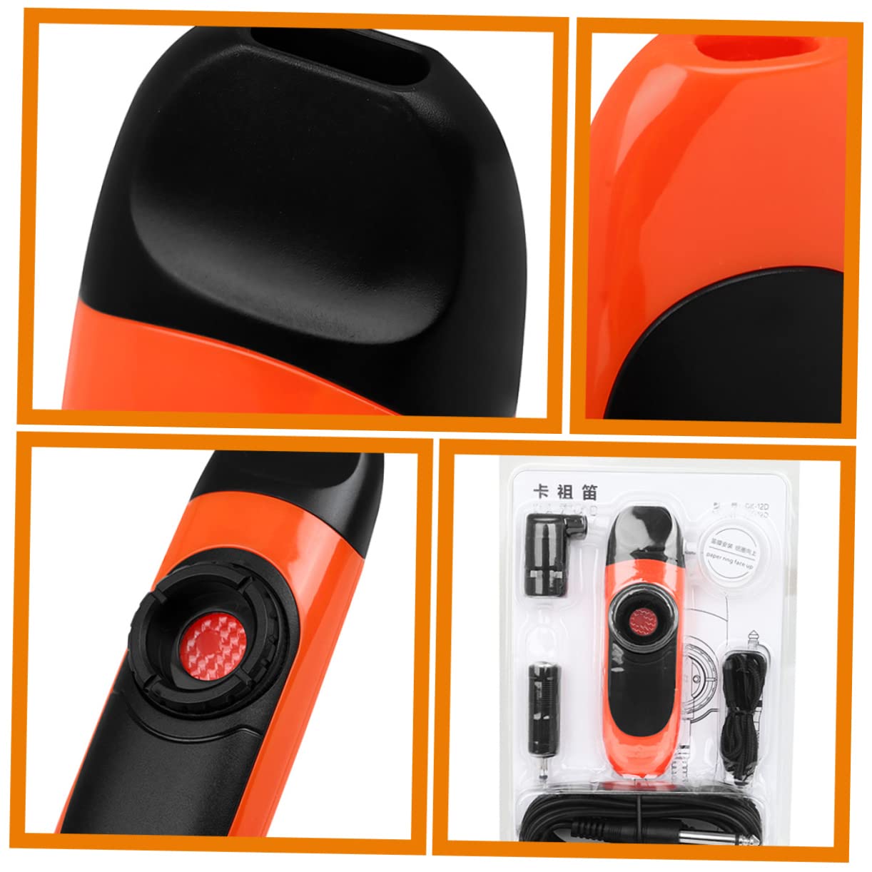 Kazoo Elettrico Professionale Rosso in Abs, Set con Accessori e Cavo