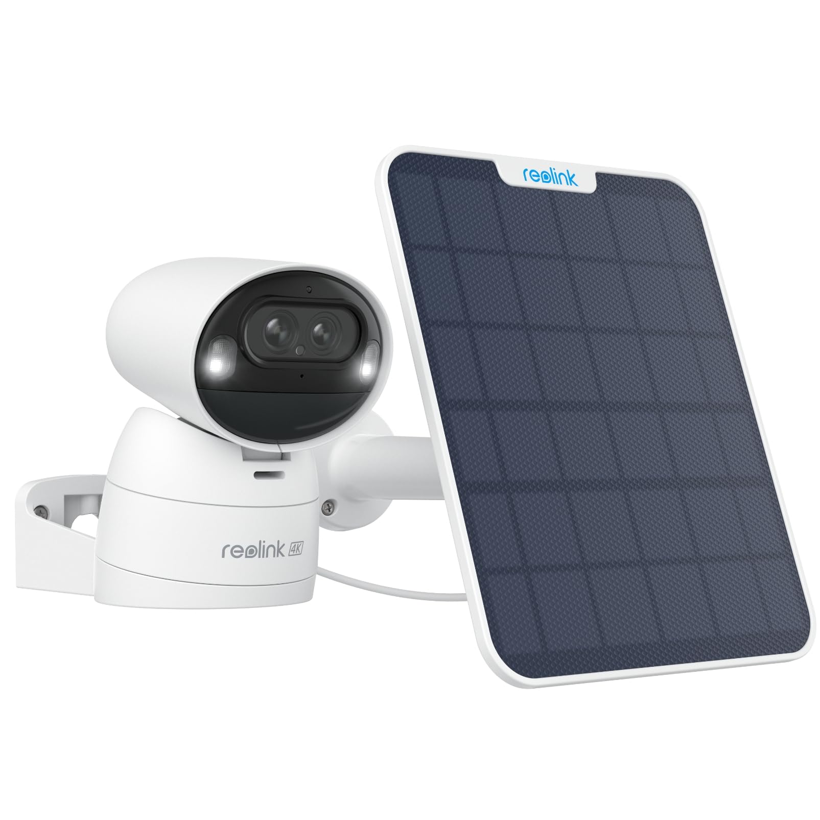 REOLINK Argus Track, 4K+2MP Dual-Lens Solar Wireless Security Camera Outdoor/Indoor Camera, PT Auto Zoom Tracking, 2.4/5GHz WiFi, Color Night Vision, No Subscriptions，No Home Hub Compatibility