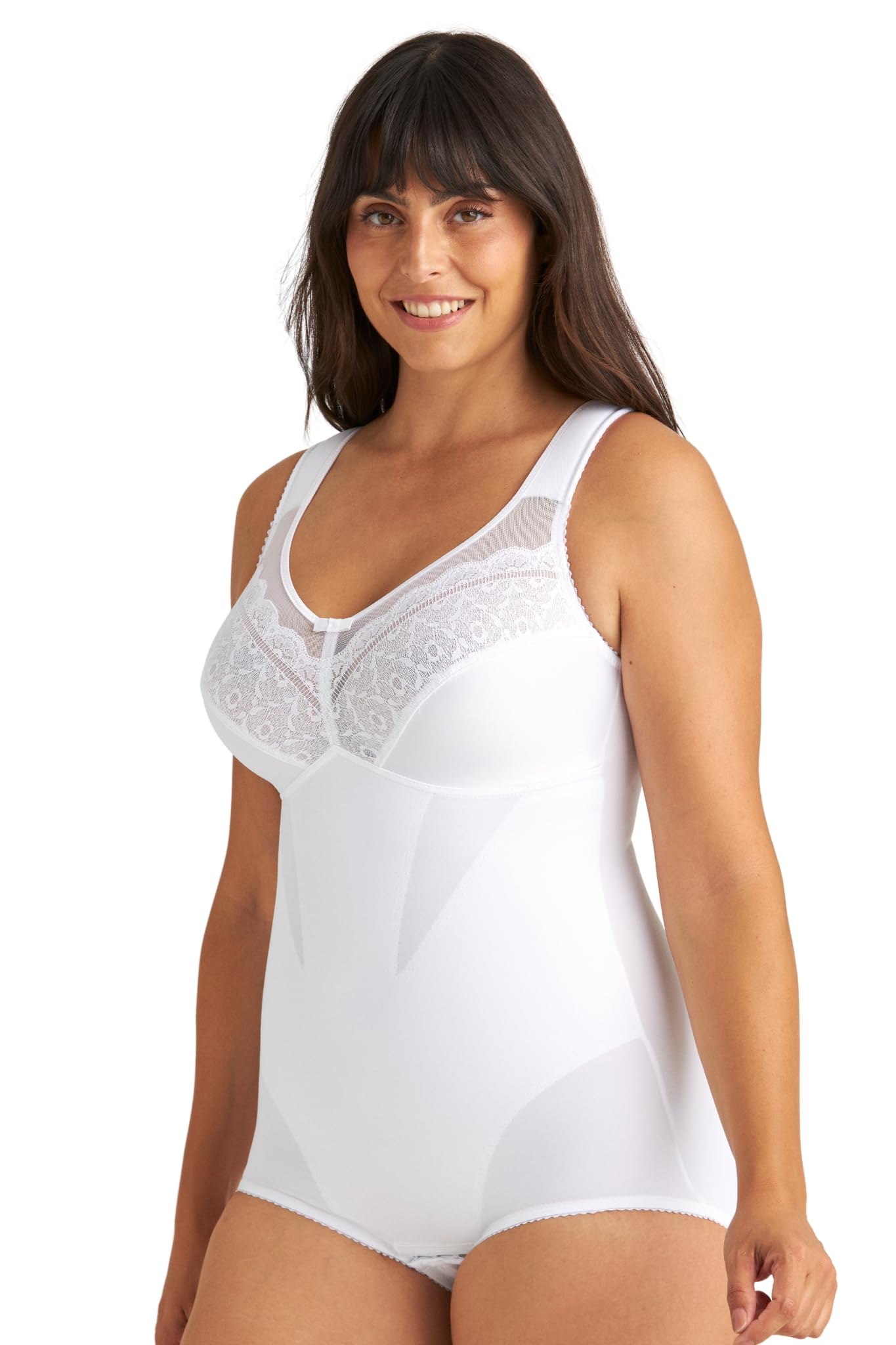 Miss Mary Of Sweden Happy Hearts Bodysuit Without Underwiring Women's White 48Dd